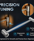 Beefed-Up Heavy Duty Door Hinge Adjustment Tool for Standard Bolts 0.315-0.75in, double ended steel wrench for door alignment.