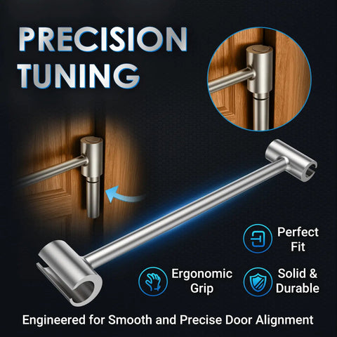 Upgraded Heavy Duty Steel Double Ended Door Hinge Adjustment Wrench Fits Standard Round Bolts And Flag Hinges Two Pack shown for precision tuning.