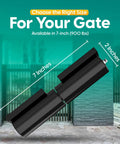Heavy Duty 7 Inch Weld On Gate Hinges Black Barrel 2 Pack For Metal Gates And Trailer Gates 1.38 Inch Barrel 0.87 Inch Pin 1102 Lb Capacity Each Wrought Iron Weld On Hinges For Rugged Gate Performance Bisagras Para Puertas De Metal, shown with size dimensions.