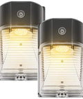 Two-pack Dusk To Dawn 26W LED Wall Pack Lights, 3000 Lumens Outdoor Flood Security Lighting with IP65 Waterproof Aluminum Housing