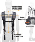 Tool Belt Suspenders For Men Nail Bag And Construction Tool Bag Harness Cross Shoulder Carpentry Suspenders With 2.5 Inch EVA Padding