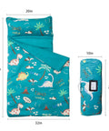 Toddler Nap Mat With Pillow And Blanket, 52 By 20 Inches, Lightweight Soft Sleep Pad For Preschool Daycare And Travel with dinosaur print