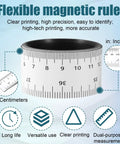 Durable Flexible Magnetic Measuring Tape 39.37 Inch With Inches And Centimeters Dual Units for Classroom Whiteboard Workshop.