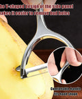4-Piece stainless steel kitchen vegetable peeler set with V-shaped blades and spiral blade, Amazon
