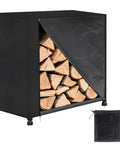 4ft Firewood Rack Cover Waterproof 420D Oxford Outdoor Storage With Zipper Drawstring And Windproof Straps for log holder