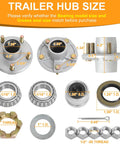 Components of Heavy Duty 2000 Lb Galvanized Trailer Idler Hub Kit For Five Bolt Four And A Half Inch Bolt Circle