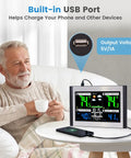 Wireless Indoor Outdoor Weather Station With Color Display Digital Temperature And Humidity Monitor Alarm Clock USB Port