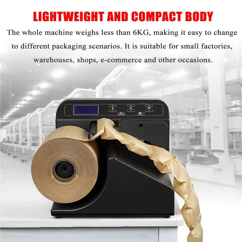 Automatic Wrap Machine 180W For Inflatable Packaging on a warehouse table