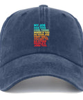 Low Profile Navy Blue Adjustable Baseball Hat For Men Built From Soft Cotton With Breathable Holes All Day Comfort And Classic Timeless Dope Style