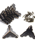 Legit Heavy Duty 48 Pack Antique Bronze Furniture Corner Protectors featuring rock solid one inch metal edge guards and screws.