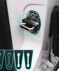 Premium Pack Of Four Durable Rubber Car Door Lock Sound Deadeners For Quiet Slam Free Closing High Grip auto noise absorbing buffer pads on door lock.