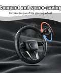 8 Ball Steering Wheel Knob Spinner For Easy City Driving And Heavy Duty Use, 360 Degree Rotation Suicide Knob Handle, Universal Car Steering Wheel Booster For Cars Trucks Semis And Tractors installed on car wheel