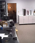 Office view captured by Covert WiFi Smoke Detector Spy Cam Video Only No Audio 120V Power For Discreet Home Surveillance.