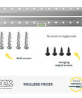French Cleat Picture And Mirror Hanger Kit With Hardware 60 Lb Aluminum 7 Piece set with screws and level for secure mounting