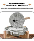 Natural Granite Hand Crank Mill Grinder For Beans Grains Spices And Herbs with handmade wooden frame and grinding stone burr