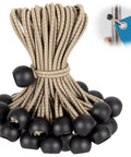 6 Inch Tarp Bungee Cords With Toggle Balls Heavy Duty 50 Pack For Camping Shelter Cargo Tent Poles And Projector Screens UV Resistant Brown