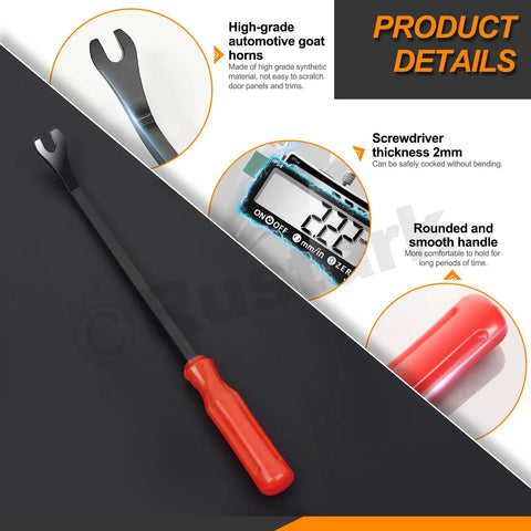 Built Tough 47 Piece Plastic Rivet Gun Kit For Auto Repairs Puts You In Control Smoothly With Manual Riveter featuring high-grade synthetic goat horn tool.