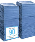 90 Pack Blue Cotton Shop Towels 14 By 12 Inches Reusable Rags For Auto Garage Industrial And Home Cleaning Absorbent Cloths