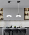 Dope Modern Black Pendant Lights Set Of 3 With LED 6000K Cool White Ceiling Fixtures for kitchen island