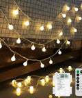 Battery Operated LED Globe String Lights 2 Pack Total 52ft 120 LEDs 26ft Each 60 LEDs Waterproof With Remote Eight Modes displayed