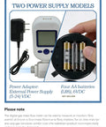 Power adapter and battery options for Portable Gas Mass Flow Meter Tester With Pro Grade Precision For Air Nitrogen And Oxygen MF5712
