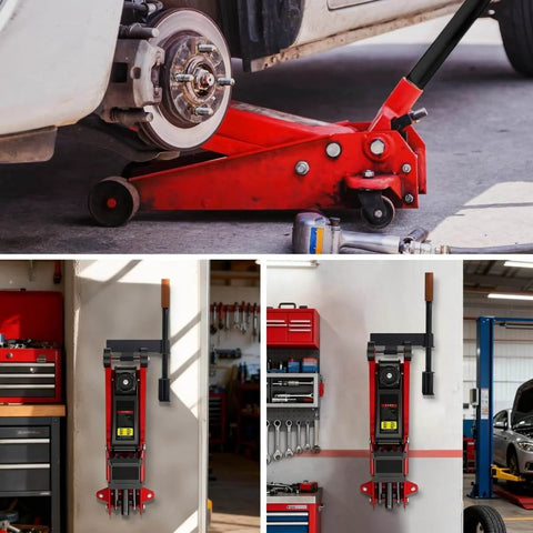 Heavy Duty Wall Mount Jack Stand Organizer For Floor Jacks And Hydraulic Trolleys Universal Truck Jack Holder Brackets