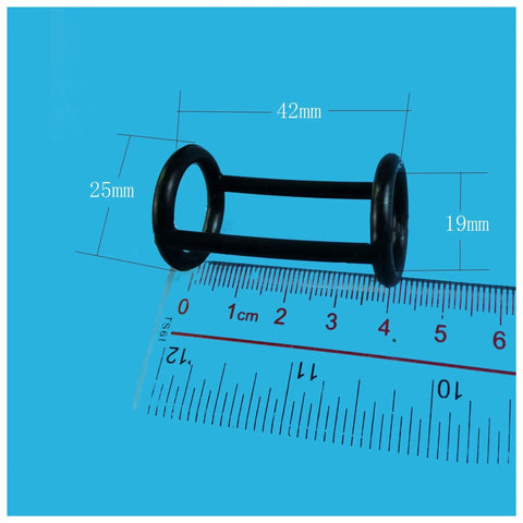 Five Piece Ice Cream Maker Replacement Sealing Rings Set With I Circle Silicone Seals And H Shape Gaskets with ruler scale