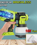 Kick Your DIY Projects Into High Gear With This Cordless Automatic Paint Sprayer Tool Only Compatible With Ryobi 18V Batteries No Cords Just Effortless Precision Finishing - close-up of paint sprayer with ergonomic design and brushless motor.
