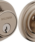 Hella Sturdy Solid Brass Smart Deadbolt With Slick Bluetooth Plus WiFi Enabled Keyless Entry Digital Door Lock In Lifetime Satin Nickel Finish, high-quality round knob.