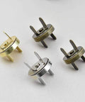 20-Set 3/4 Inch Magnetic Button Snaps Kit For Purses, Bags And Clothes Repair, Antique Brass Fasteners displayed on a surface