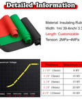 Cuttable Rubber Insulating Mat For Electrical Safety On Substations And Factories With Anti Slip Stripes detail specifications