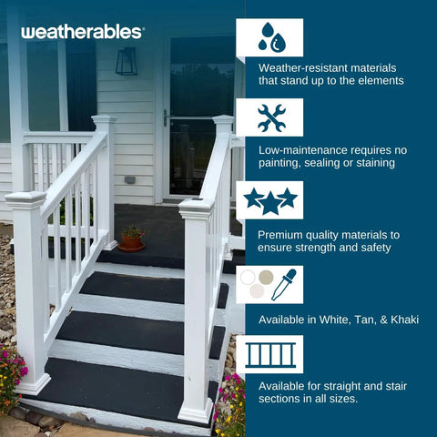 Stair Vinyl Railing Brackets Set For Porch And Deck Rail Systems Top And Bottom Classic Brackets For Stairs Fits Yorkshire And Bolton Vinyl Railing Kit White No Sweat Install