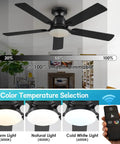 Direct Replacement Ceiling Fan Remote Control Kit With 3 Speeds, Light Dimmer And Color Temperature Control in use