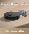 Beast Mode Robot Vacuum With 13000Pa Suction, Self Emptying Dust Bin, 5L Dust Bag, Corner Cleaning, Laser Navigation shown in black