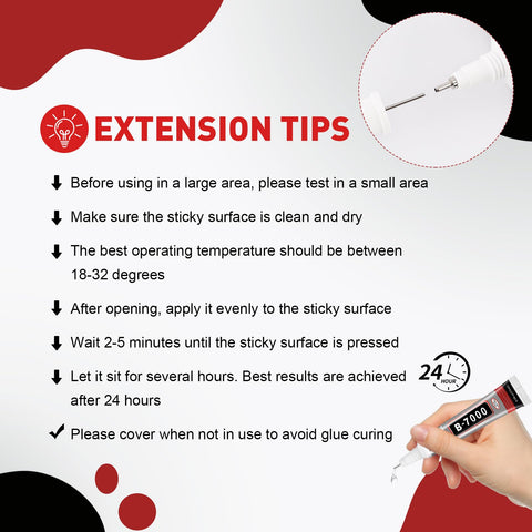 Clear Precision Glue For Nails, Rhinestones, Jewelry, DIY Crafts, 8 Pack 15ml With Quick Drying Formula usage tips and instructions.