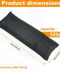 Heavy Duty Sandbags For Outdoor Umbrella Base Set Of 2, Weatherproof Sunshade Weights, 25 inch length, 55 lbs capacity