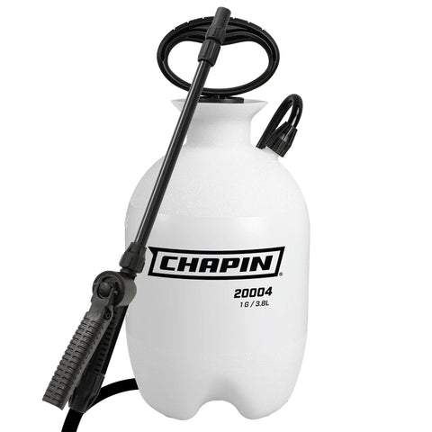One Gallon Pump Sprayer With Translucent Tank And SureSpray Funnel Top Easy Fill Cap Adjustable Cone Nozzle And Thirty Four Inch Reach Hose