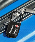 Set Your Own Combo TSA Travel Lock For Luggage And Zippers, Rugged Padlock With Cable Shackle securing suitcase zippers