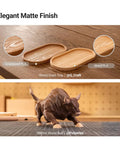 Straight Up Wood PLA Filament 1.75mm For 3D Printers With Realistic Maple Grain And Matte Finish used in wood grain trays and bull model.