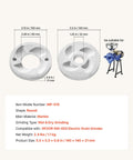 Two Pack Grinding Sheets For Electric Grain Mill Grinder Dry And Wet Grinding Discs Replacement Plates For GM002 Corn Spice Mill Built Tough Stainless Steel Easy Swap For Fresh Flavor, marble, 5.5 x 5.5 x 0.8 in
