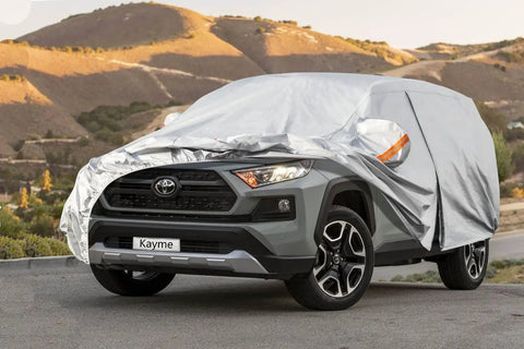 Toyota RAV4 2006-2025 fitted with Six Layer SUV Car Cover With Custom Fit All Weather Waterproof Rain Snow Sun UV Protection