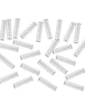 Pen springs, 150pcs stainless steel, top-down view, 10-30mm long, 4-6mm OD, 0.3-0.5mm wire