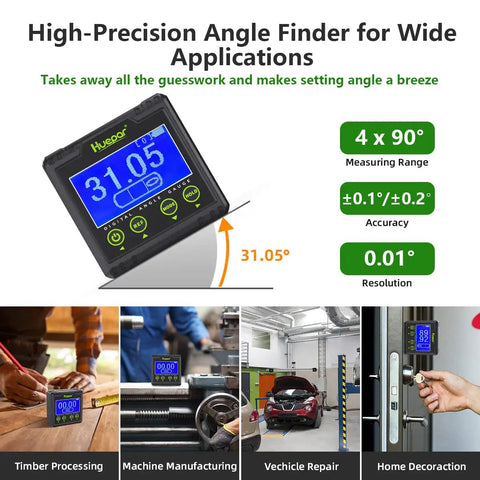 Digital Angle Gauge Protractor With Dual Axis Bubble Level, LCD Inclinometer in use for home and industrial applications