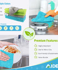 Grime Busting Ultra Soft 50 Pack Microfiber Cloths For Cars, Home And Kitchen, Lint Free, Streak Free, Scratch Free Rags, 12x12 Inch