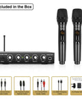 Dope Wireless Karaoke Microphone Mixer System With HD Audio Return Channel Optical Toslink AUX Bluetooth HDMI In Out TV ARC For Smart TV Media Box PC Soundbar Receiver with accessories