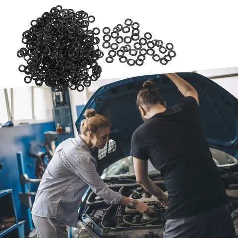 500 Piece Wave Spring Washer Gasket Set For Automotive Home And Shop Use Beefed Up Load Distribution And Thrust Applications Ideal For Precision Engineered Fastening Solutions, black spring steel washers over car repair