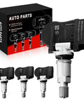 Plug And Play TPMS Tire Pressure Sensor Replacement Set Pre Programmed For Cadillac Escalade 2007 2020 Buick Envision Chevrolet Silverado Avalanche Express Hummer 315MHz OE 13598771 13598772 13586335 Four Pack four black TPMS sensors with box