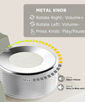 Metal knob for volume control on Solid 75 Percent Mechanical Keyboard With Hot Swappable Linear Switches, Gasket Build.