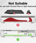 Not suitable for Vertical Mice or Split Keyboards; Under Desk Keyboard Tray With Smooth Pull Out Track, Ergonomic Mouse Platform.