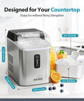 Nugget Ice Maker Countertop With 42 Lbs Per Day Output 24 Hour Ice Machine 1.5L Water Tank Rapid Ice Release, kitchen setup